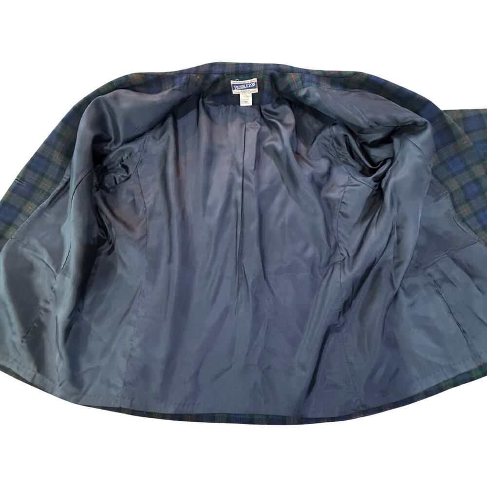 Vtg Pendleton Plus 16W Black Watch
Tartan Blazer 100% Wool Gold Button Academia - Picture 8 of 16